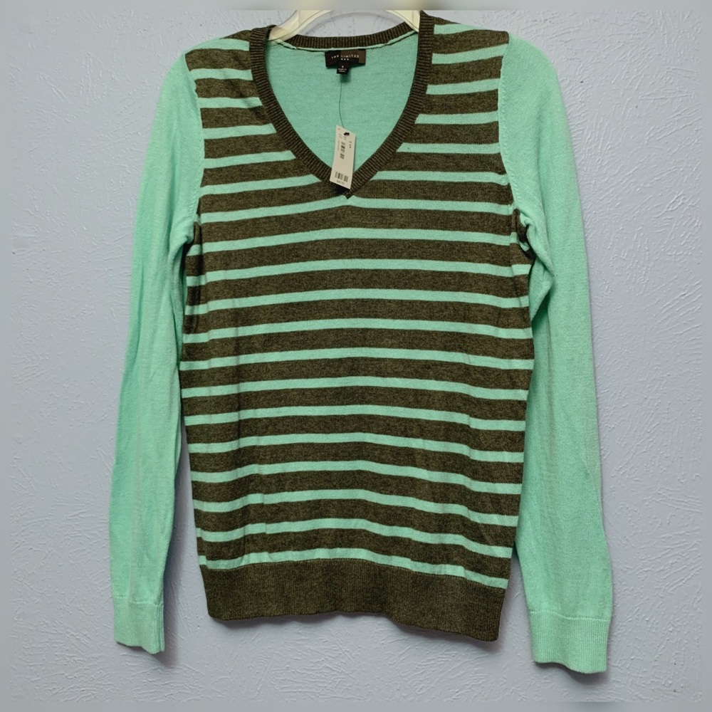 NWT light teal and grey sweater
